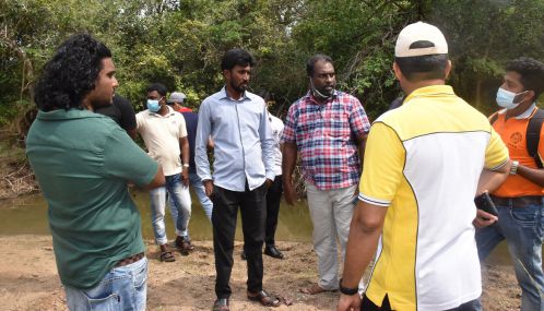 மாந்தை மேற்கு பிரதேச செயலாளர் பிரிவில் மணல் அகழ்வு செய்யப்படும்  இடங்களை நேரடியாக சென்று அவதானித்த விசேட குழு