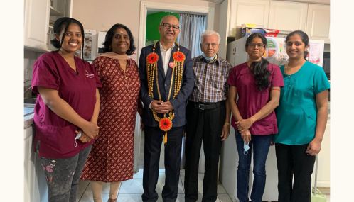 Ontario Liberal Candidate Mazhar Shafig visits Villa Karuna  Tamil Seniors Home