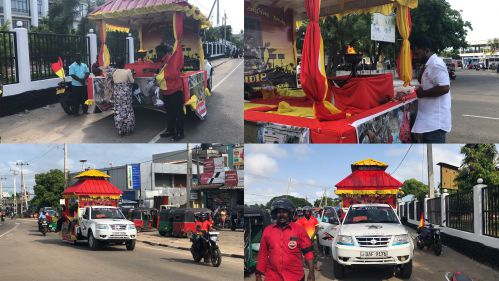 தமிழ் இனப் படுகொலையை நினைவூட்டும்  ஊர்திப் பவனி இன்று சனிக்கிழமை  மாலை  மன்னாரை வந்தடைந்தது.