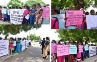 மத்திய கிழக்கு நாடுகளில் சிக்கித் தவிக்கும்  பெண் தொழிலாளர்களின் பாதுகாப்பை வலியுறுத்தி மன்னாரில் கவனயீர்ப்பு போராட்டம்
