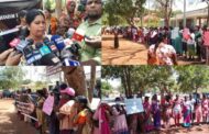கிளிநொச்சி மாவட்ட பெண்கள் வாழ்வுரிமைக் கழகத்தின் ஏற்பாட்டில் ஆர்ப்பாட்டம்