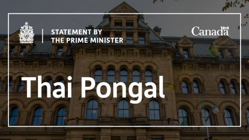 Canadian Prime Minister's on Statement on Thai Pongal | January 15, 2024