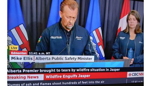 Due to the widespread wildfire causes destruction in the City of Jasper in Alberta, Emergency Evacuation in Order there.