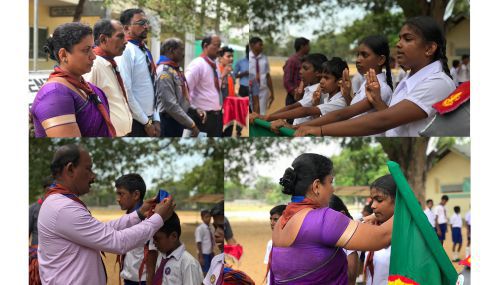 கிளி நொச்சி /பளை மத்திய கல்லூரி மாணவ சாரணர்களுக்கான சின்னஞ்சூட்டும் வைபவம்!