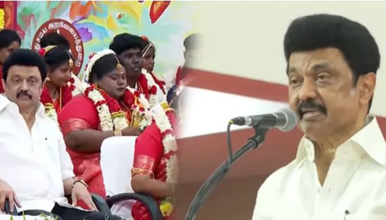 ﻿“குழந்தைகளுக்கு தமிழ் பெயர்களை மட்டுமே சூட்ட வேண்டும் - திருமண விழாவில் முதலமைச்சர் மு.க.ஸ்டாலின் பேச்சு!