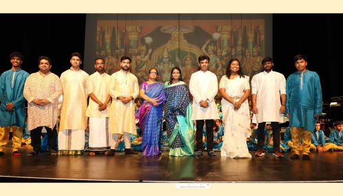 Young and Well known Carnatic Musician Aathirai Sivapalan 😀 Roshan's  ' Gaanamirtham Fine Arts Academy presented it Annual Program on 04-01-2025 at Richmond Hill Centre for Performing Arts.