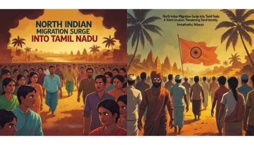 வட இந்தியர்கள் தமிழ்நாட்டில் குடியேறும் மாபெரும் அலையினால் விளையப்போகின்ற  எதிர்கால ஆபத்துகளும் தமிழர் விழிப்பின் அவசியமும்