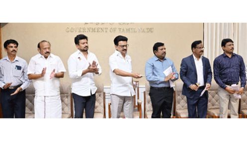 செங்கல்பட்டில் ரூ.525 கோடியில் கலைஞர் பன்னாட்டு மாநாடு மையத்திற்கு அடிக்கல் நாட்டினார் முதல் - அமைச்சர்