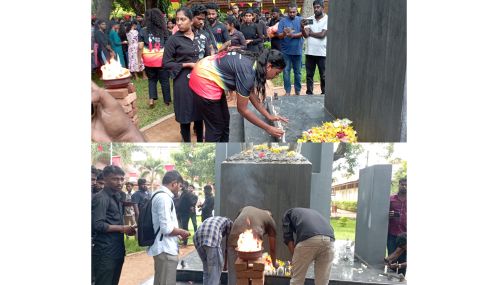 யாழ்ப்பாணம் பல்கலைக்கழகத்தில் நடைபெற்ற முள்ளிவாய்க்கால் நினைவேந்தல்!