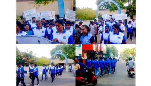யாழ்ப்பாணம் தாதிய கல்லூரியின் 65வது ஆண்டு நிறைவு விழாவினை முன்னிட்டு நடைபயணம்!