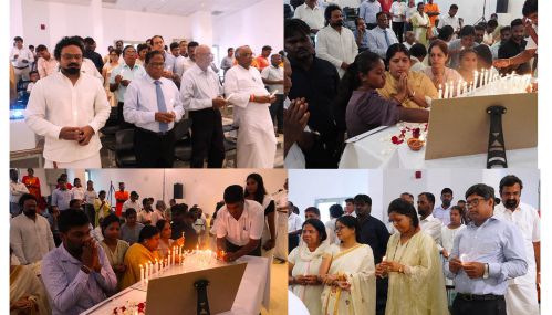 இந்தியாவின் காஸ்மீரில் பயங்கரவாதத் தாக்குதலில்  உயிரிழந்தோருக்கு யாழ்ப்பாணத்தில் அஞ்சலி.