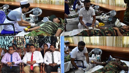 மன்னார் மாவட்ட பொது வைத்தியசாலையில் இராணுவத்தின் ஏற்பாட்டில் இடம் பெற்ற இரத்ததான முகாம்.