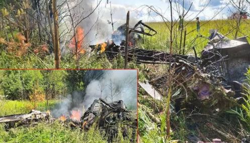 சிறிய ரக விமானம் தரையில் விழுந்து விபத்து - 4 பேர் மரணம்