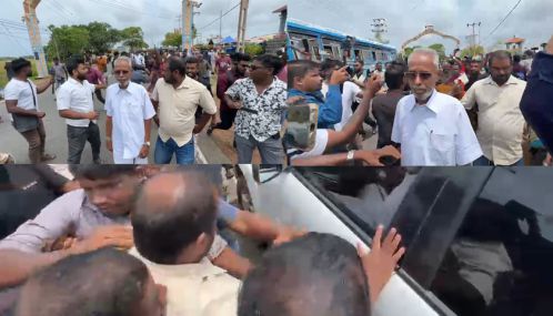 துரோகியே வெளியேறு - செம்மணியில் இருந்து விரட்டியடிக்கப்பட்ட C.V.K சிவஞானம்!