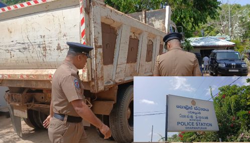 பொலிசாரின் சமிக்ஞையை மீறிய மணல் ஏற்றிய டிப்பர் மீது பொலிசார் துப்பாக்கிச் சூடு!