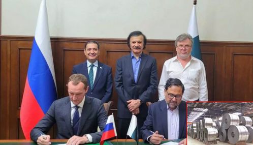 எஃகு ஆலை திட்டத்தை மீண்டும் தொடங்க பாகிஸ்தான்- ரஷியா இடையே ஒப்பந்தம் கையெழுத்து