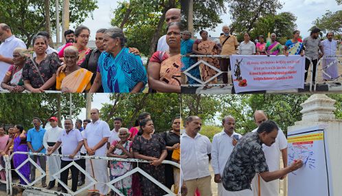 தமிழர்களுக்கு எதிராக இழைக்கப்பட்ட இன அழிப்பிற்கு சர்வதேச நீதி பொறிமுறை கோரி மட்டக்களப்பில் ஆர்ப்பாட்டம்!