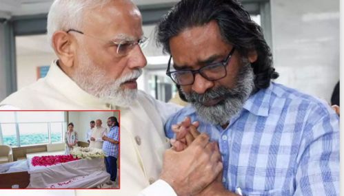 ஜார்க்கண்ட் முன்னாள் முதல்வர் ஷிபு சோரன் மறைவு -  பிரதமர் மோடி நேரில் அஞசலி