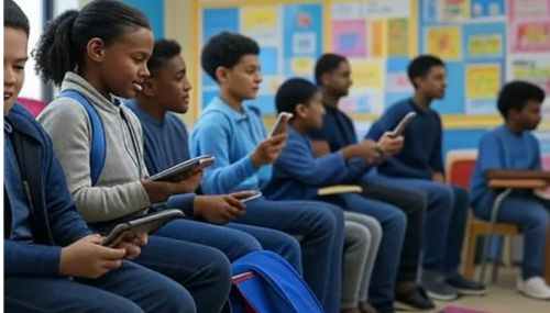 தென்கொரியாவில் பள்ளியில் மாணவர்கள் செல்போன் பயன்படுத்த தடை