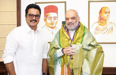 நடிகர் சரத்குமார் மத்திய அமைச்சர் அமித்ஷாவுடன் சந்திப்பு