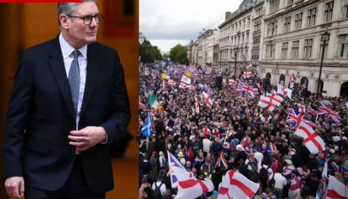 புலம் பெயர்ந்தவர்களுக்கு எதிராக பிரமாண்ட பேரணி - போராட்டக்காரர்களுக்கு இங்கிலாந்து பிரதமர் எச்சரிக்கை