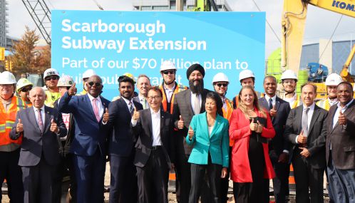 ஸ்கார்பரோ நிலக்கீழ் புகையிரத சேவை வழித்தட நீட்டிப்பின் பிரதான  மைய நிலையத்தில் கட்டுமான வேலைகள் ஆரம்பமாகின.