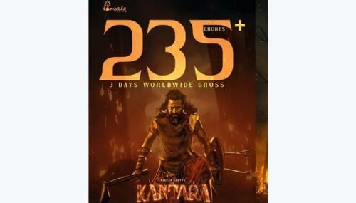 “காந்தாரா சாப்டர் 1” 3 நாட்களில் ரூ. 235 கோடி வசூல்