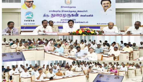 வடகிழக்கு பருவமழை முன்னெச்சரிக்கை பணிகளை முழுமையாக முடிக்க வேண்டும் - அமைச்சர் துரைமுருகன் அறிவுறுத்தல்