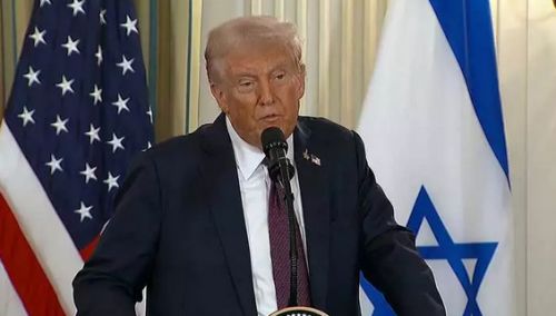 பாலஸ்தீன தனி நாடு பற்றி கேள்வி... டிரம்ப் அளித்த பதில்