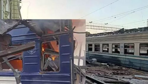 உக்ரைனில் பயணிகள் ரெயில் மீது ரஷியா தாக்குதல்