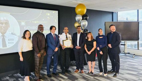 PARAGON Security  Ltd. in Toronto, recognizes a Dedicated and Long- Standing Security Offier Mr.Kathir Thuraisingam