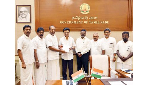 சென்னை தலைமைச் செயலகத்தில் தமிழக முதலமைச்சருடன் தமிழ் தேசிய பேரவையினர் சந்திப்பு