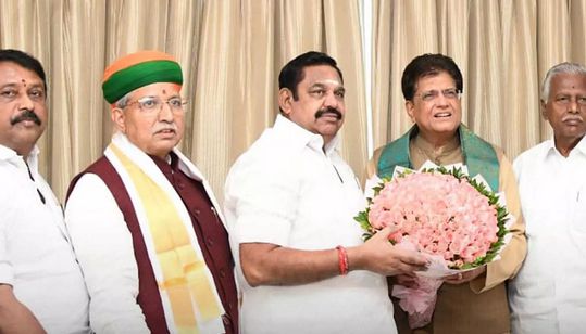 எடப்பாடி பழனிசாமியுடன் பியூஷ் கோயல் சந்திப்பு