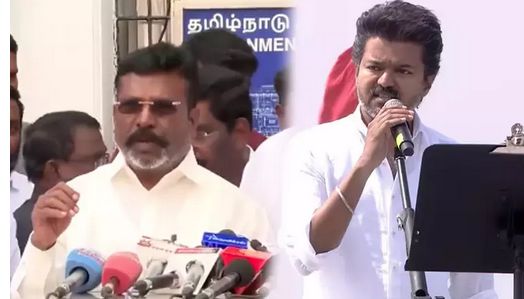 அடுக்குமொழியில் பேச விஜய்க்கு யாரோ சொல்லித் தந்திருக்கிறார்கள் - திருமாவளவன்