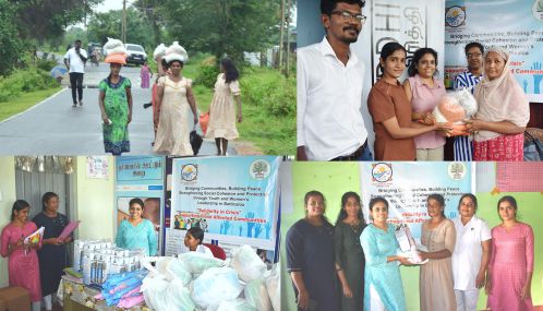 மட்டக்களப்பில் வெள்ளத்தால் பாதிக்கப்பட்ட கர்ப்பிணி தாய்மார்கள் உட்பட்ட 336 குடும்பங்களுக்கு இளம் பெண்ணியக் குழு அமைப்பு உலர் உணவு பொதிகள் பொருட்கள் வழங்கிவைத்தது