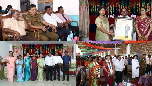 தலைமன்னார் அரசினர் தமிழ் கலவன் பாடசாலை அதிபரின் சேவை நலன் பாராட்டு விழா  சிறப்பு விருந்தினராக   இலங்கை ஆசிரியர் சங்க தலைவர் ஜோசப் ஸ்டாலின்.