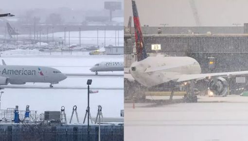 அமெரிக்காவில் பனிப்புயல்: 13 ஆயிரம் விமானங்கள் ரத்து