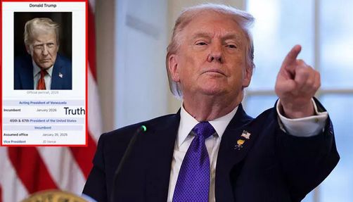 வெனிசுலாவின் தற்காலிக அதிபர் நான்...  டிரம்ப் புகைப்படம் வெளியீடு