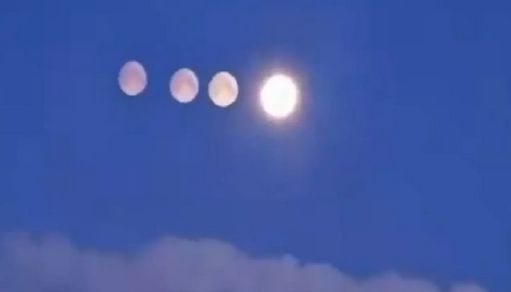 வானில் ஒரே நேரத்தில் தோன்றிய 4 நிலவுகள்