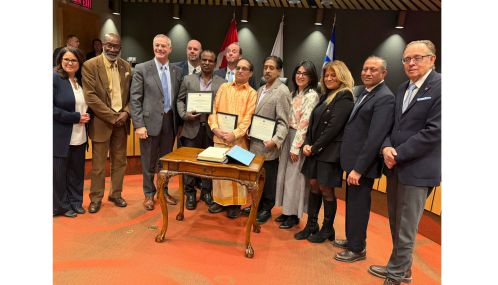 City of Dollard-des-Ormeaux ,in Montreal, Québec honors three Tamil Canadian Community Activists for their remarkable services.