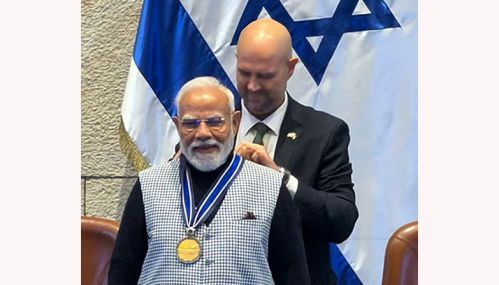 நெசட் சபாநாயகர் பதக்கம்: பிரதமர் மோடிக்கு வழங்கிய இஸ்ரேலிய நாடாளுமன்றம்