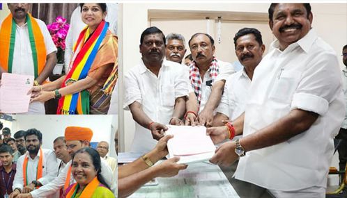 அரசியல் கட்சித் தலைவர்கள் வேட்புமனு தாக்கல்