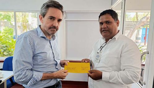 மன்னாரில் உள்ள சோதனை சாவடி குறித்து ஐக்கிய நாடுகள் சபையின் வதிவிட பிரதி நிதியின் கவனத்திற்கு கொண்டு சென்ற சிவில் சமூக செயற்பாட்டாளர்.