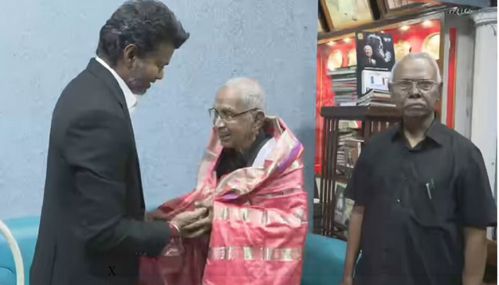 பெரியார் திடலில் முதலமைச்சர் விஜய் - கி.வீரமணியுடன் சந்திப்பு