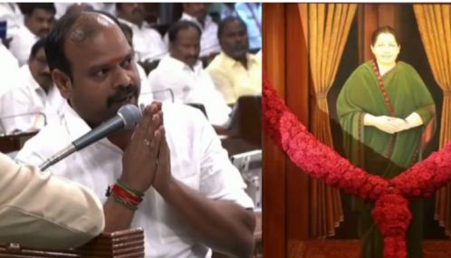 ஜெயலலிதாவின் படத்தை பார்த்து அழுதபடியே பதவியேற்ற எம்.எல்.ஏ..