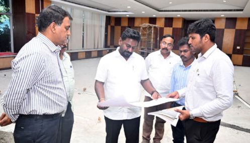 சென்னை அண்ணா நூற்றாண்டு நூலக வளாகத்தில் அமைச்சர் ராஜ்மோகன் ஆய்வு