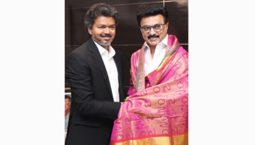 அரசியல் நாகரிகத்துடன் என்னைச் சந்தித்து வாழ்த்து பெற்றார் விஜய் - மு.க.ஸ்டாலின் பதிவு