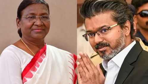 டில்லியில் குடியரசு தலைவர் திரவுபதி முர்முவை முதல்-அமைச்சர் விஜய் சந்தித்து பேசினார்