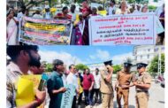 மன்னாரில் பயங்கரவாத தடைச் சட்டத்தின் கீழ் கைது செய்யப்பட்ட பாடகர் சங்கீதனை விடுதலை செய்யக் கோரி பாரிய போராட்டம் முன்னெடுப்பு