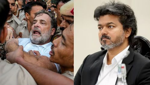 டில்லியில் ராகுல் காந்தி கைது செய்யப்பட்டதற்கு முதலமைச்சர் விஜய் கண்டனம் தெரிவித்தார்